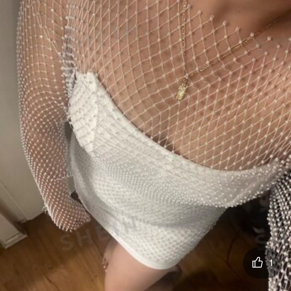 Beautiful Rhinestone Netted Dress - Picture 5 of 5